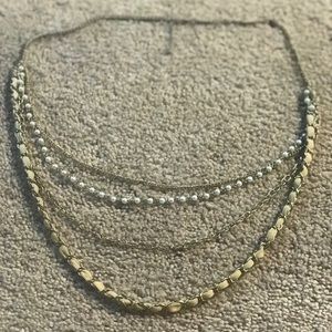 Pearl Nude Beaded Lace Necklace